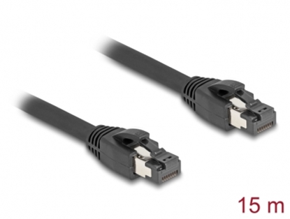 Picture of Delock RJ45 Network Cable Cat.8.1 S/FTP 15 m up to 40 Gbps black