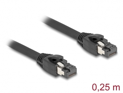 Picture of Delock RJ45 Network Cable Cat.8.1 S/FTP 25 cm up to 40 Gbps black