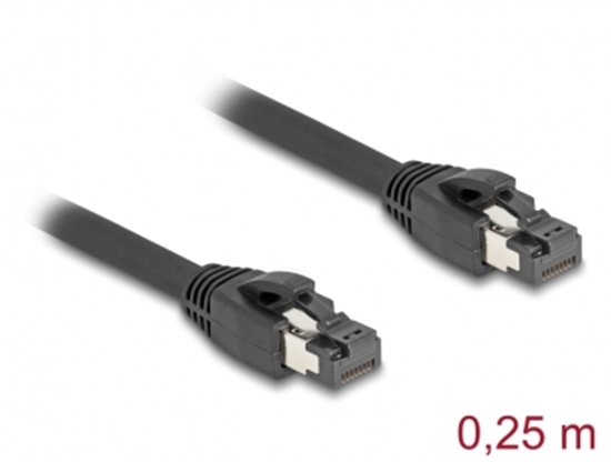 Изображение Delock RJ45 Network Cable Cat.8.1 S/FTP 25 cm up to 40 Gbps black