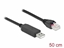 Attēls no Delock Serial Connection Cable with FTDI chipset, USB 2.0 Type-A male to RS-232 RJ45 male 50 cm black