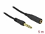 Attēls no Delock Stereo Jack Extension Cable 6.35 mm 3 pin male to female 5 m black