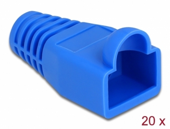 Picture of Delock Strain relief for RJ45 plug blue 20 pieces