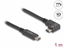Attēls no Delock USB 10 Gbps Cable USB Type-C™ male to Type-C™ male angled left / right 1 m 4K PD 60 W with E-Marker