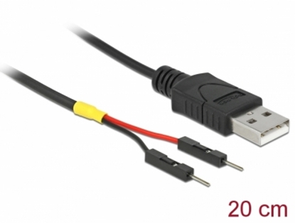 Изображение Delock USB Power Cable Type-A to 2 x pin header male separate power 20 cm