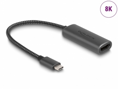 Attēls no Delock USB Type-C™ Adapter to HDMI (DP Alt Mode) 8K with HDR function aluminium