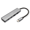 Изображение DIGITUS USB-C 4 Port HUB Alumin. Housing  2xUSB-A+2x USB-C Gen2