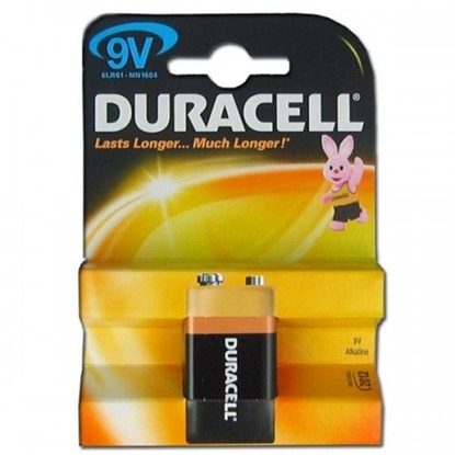 Picture of Elementai DURACELL 1604A/DUR "krona", 1vnt, alkaline, 9V