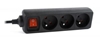 Picture of EnerGenie EG-PSU3F-01 UPS power strip, 3 FR sockets, 10 A, C14 plug, 0.6 m cable, black | EnerGenie
