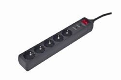 Picture of EnerGenie SPG5-C-15 surge protector Black 5 AC outlet(s) 250 V 4.5 m