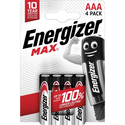 Изображение Energizer BATERIA ENERGIZER MAX AAA LR03. 4 szt. Opakowanie ECO