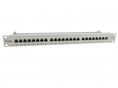 Attēls no Equip 24-Port Cat.6A Shielded Patch Panel, Light Grey