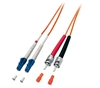 Picture of Equip LC/ST 50/125μm 10m fibre optic cable OM2 Orange