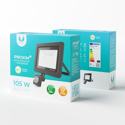 Attēls no Forever Light Floodlight LED PROXIM II / 20W / 4500K / PIR / IP66