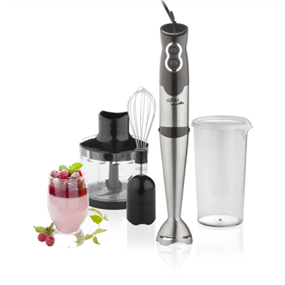 Изображение Gallet | Blender | Naucelle 3in1 GALMIX435 | Hand Blender | 500 W | Number of speeds 2 | Chopper | Ice crushing | Black/Stainless steel