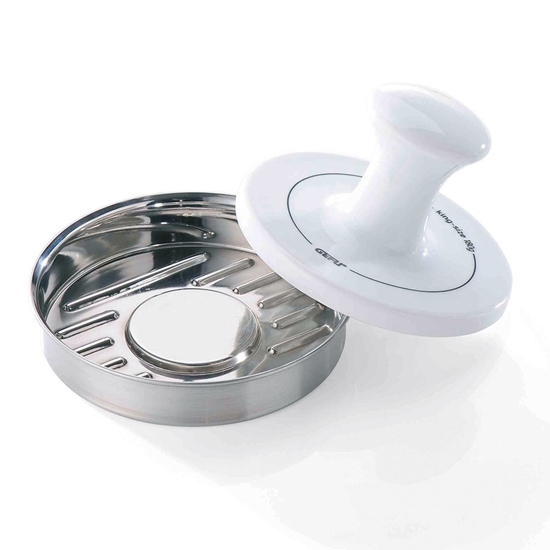 Picture of GEFU SPARK hamburger press Stainless steel, White Porcelain, Stainless steel