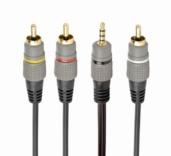 Picture of Gembird 3.5 mm 4-pin to RCA audio-video cable 1.5 m