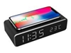 Изображение Gembird Digital alarm clock with wireless charging function Black