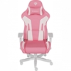 Picture of Genesis Gaming Chair Nitro 710 mm | Backrest upholstery material: Eco leather, Seat upholstery material: Eco leather, Base material: Nylon, Castors material: Nylon with CareGlide coating | Pink/White
