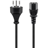 Изображение Goobay | Power supply cord, Switzerland | 93617 | Black Swiss male (type J, SEV 1011) | Device socket C13 (IEC connection)