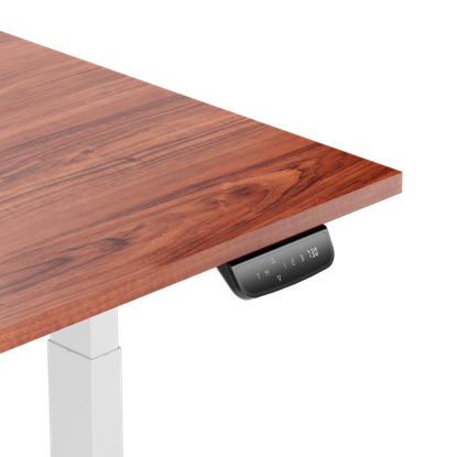 Attēls no Adjustable Height Table Up Up Thor White, Table top M Dark Walnut