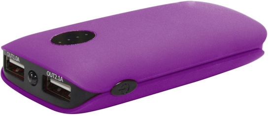 Picture of Išorinė baterija Platinet 5000mAh 2xUSB, violet (42410)