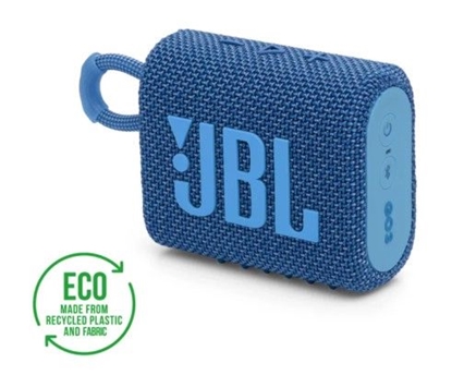 Attēls no Akcija! JBL ūdensizturīga portatīvā skanda JBL Go 3 ECO, zila