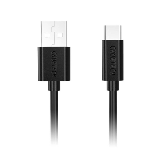 Picture of Kabel USB Choetech USB-A - USB-C 1 m Czarny (AC0002 BLACK)