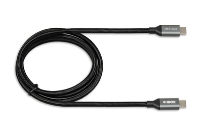 Attēls no Kabel USB iBOX USB-C - 1 m Czarny (IKUMTC31G2)