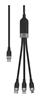 Изображение Kabel USB Unitek USB-C - USB-C + microUSB + Lightning 1.5 m Czarno-szary (C14101BK-1.5M)