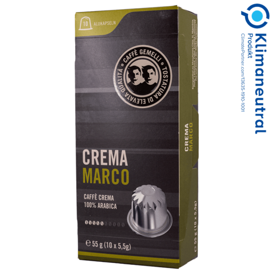 Picture of Kavos kapsulės GEMELLI Crema Marco, Nespresso aparatui, 10 kaps., 55g