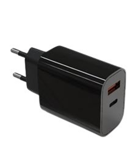 Изображение Ładowarka sieciowa 2x3A USB C + USB A Power Delivery czarna