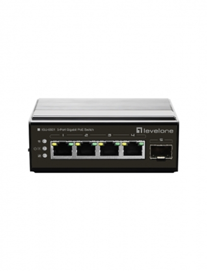 Picture of LevelOne IGU-0501 Industrial 5-Port-Gigabit-PoE-Switch