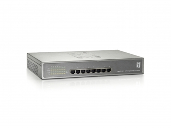 Picture of Level One LevelOne Switch  8x GE GEP-0821               123.2W  8xPoE+