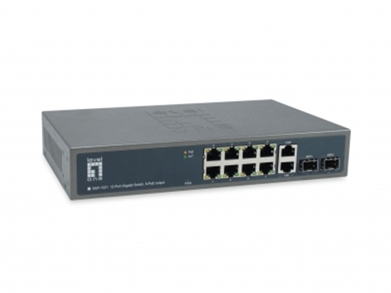 Picture of LevelOne GEP-1221 12-Port-Gigabit PoE Switch