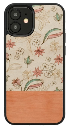 Attēls no MAN&WOOD case for iPhone 12 mini pink flower black