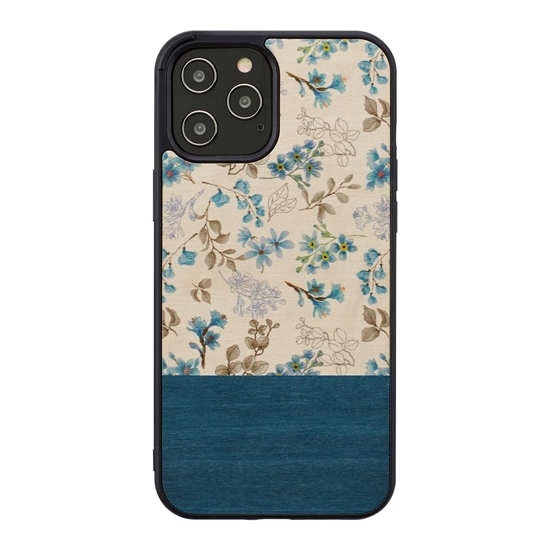 Изображение MAN&WOOD case for iPhone 12 Pro Max blue flower black