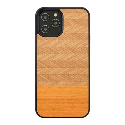 Изображение MAN&WOOD case for iPhone 12/12 Pro herringbone arancia black