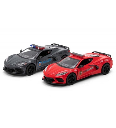 Attēls no Metāla auto modelis 2021 Corvette (Police/Firefighter) 1:36 KT5432PR