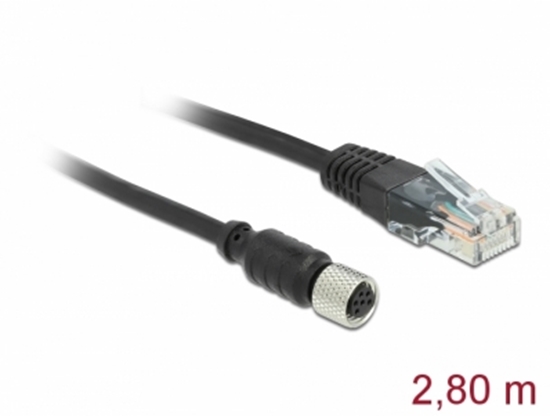 Изображение Navilock Connection Cable M8 female serial waterproof to RJ45 male 2.8 m