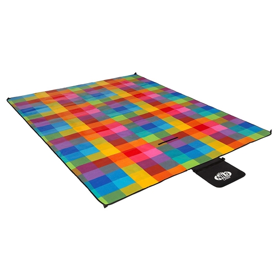 Picture of NILS CAMP picnic blanket NC2221 multi 250 x 200 cm