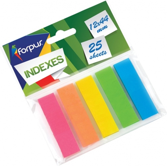 Picture of Paper-index Forpus, 12x44mm, Assorti, Plastic (5x25)