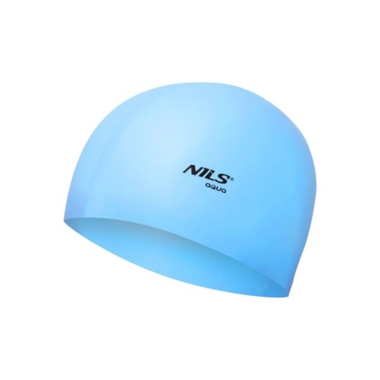 Изображение PELDCEPURE NQC SOLID COLOR BL01 LIGHT BLUE SILICONE SWIMMING CAP NILS AQUA