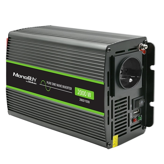 Picture of Przetwornica napięcia Monolith | 1000W | 2000W | 24V na 230V |   Czysty Sinus 