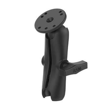 Attēls no RAM Mounts Double Socket Arm with Round Ball Plate