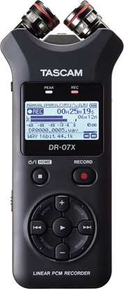Attēls no Rejestrator Tascam Tascam DR-07X - Przenośny rejestrator cyfrowy z interfejsem USB, zapis na karcie pamięci microSD