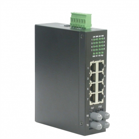 Picture of ROLINE Industrial Switch, 6x RJ-45, 2x ST, unmanaged