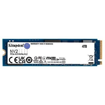 Picture of SSD|KINGSTON|NV2|4TB|M.2|PCIE|NVMe|Write speed 2800 MBytes/sec|Read speed 3500 MBytes/sec|2.2mm|TBW 1280 TB|MTBF 1500000 hours|SNV2S/4000G