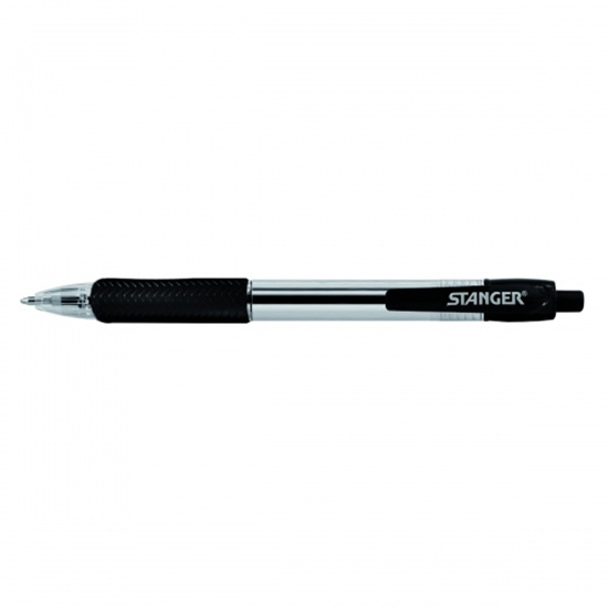 Изображение STANGER Ball Point Pens 1.0 Softgrip retractable, black, 1 pcs. 18000300039