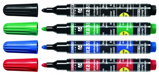 Изображение STANGER permanent MARKER M235, 1-3 mm, Set 4 colours 712012