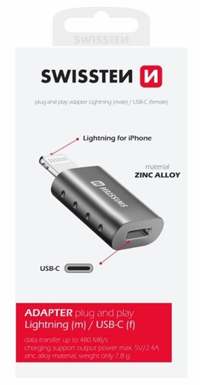 Изображение Swissten Adapter Lightning to USB-C